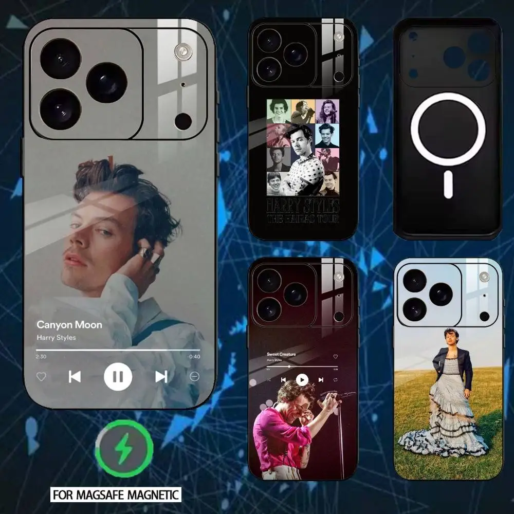 

British Singer H-Harry S-Styles Phone Case For iPhone 17,16,15,14,13,12,Plus,Pro,Max For Magnetic Wireless Charge