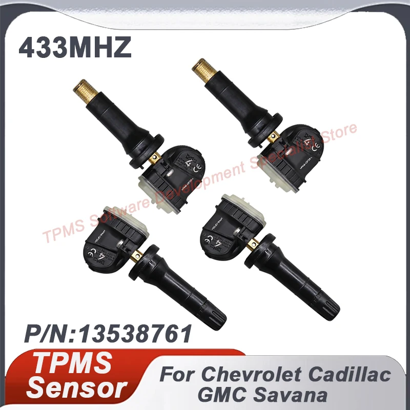 

1/4PCS 13538761 433MHZ TPMS Tire Pressure Sensor For Chevrolet Equinox EV Silverado Traverse 2025 Cadillac Escalade ATS