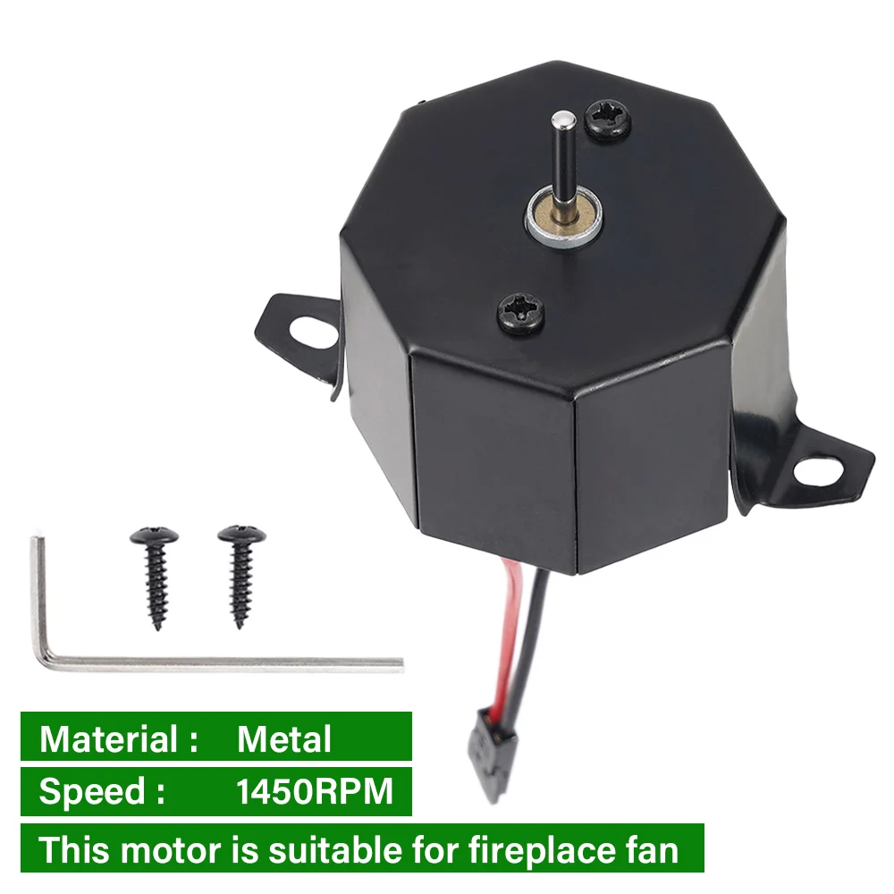 Motore ventola per camino autoalimentato 1450 giri/min azionato a calore senza batteria alloggiamento in metallo per caminetti termoelettrici 3,6x3,6 cm