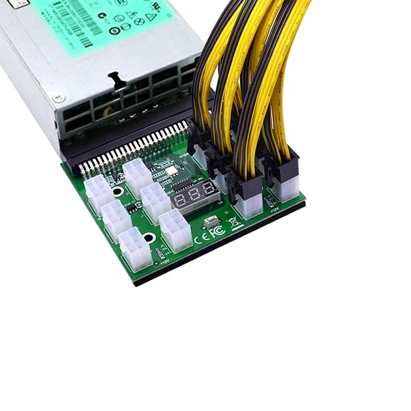 Power Module Breakout Board With 50Cm 6Pin To 6+2 8Pin Power Cable For HP 1200W 750W PSU Video Card