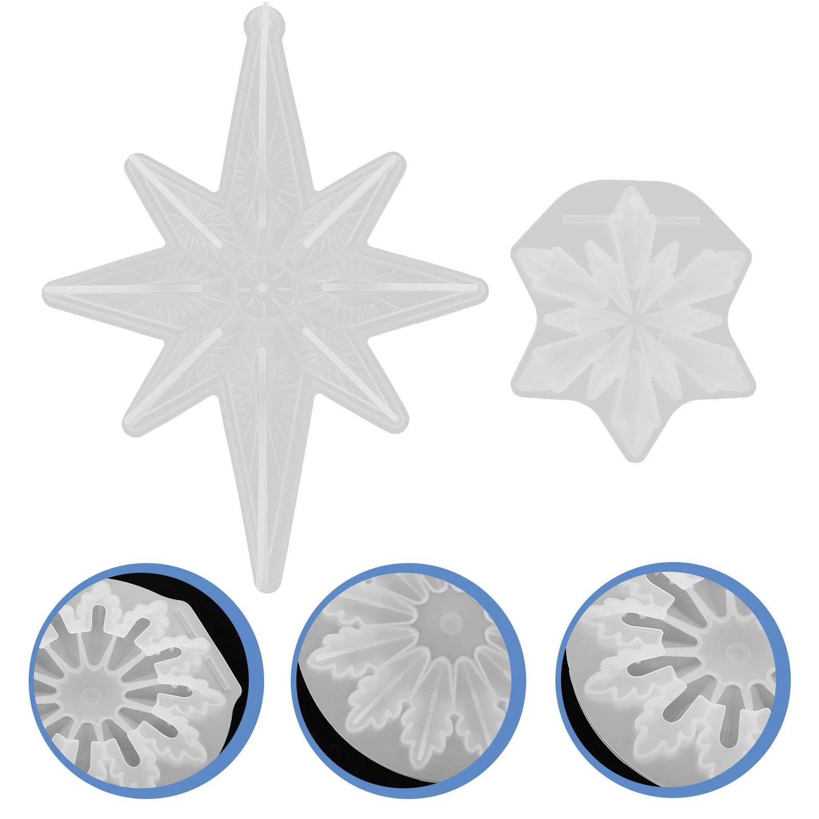 2Pcs Silicone Mold for Snowflake Crafts Durable and Wear Resistant Perfect for Family and Friends DIY Craft Mold