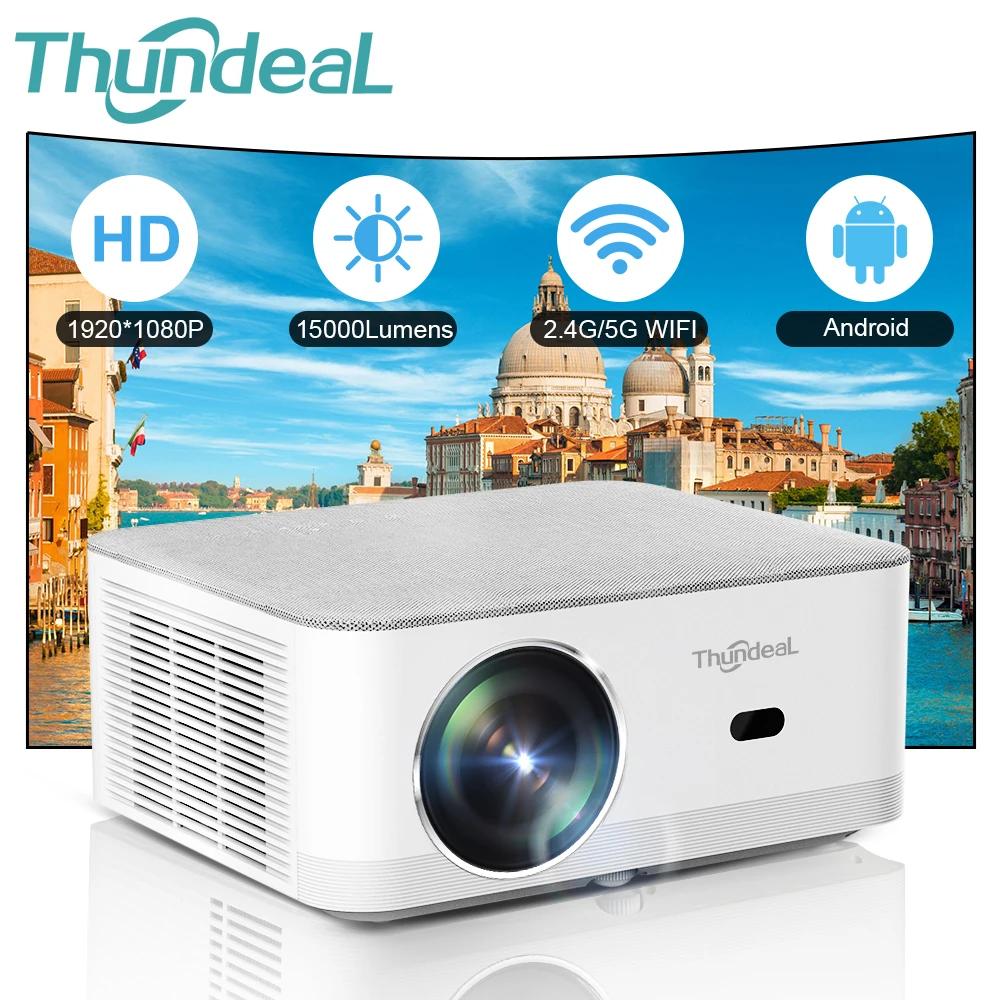 ThundeaL TD92Pro Full HD 1080P 2K 4K Projector TD92 Pro WIFI Android Beam Projector Home Theater Game Movie Video Player Beamer