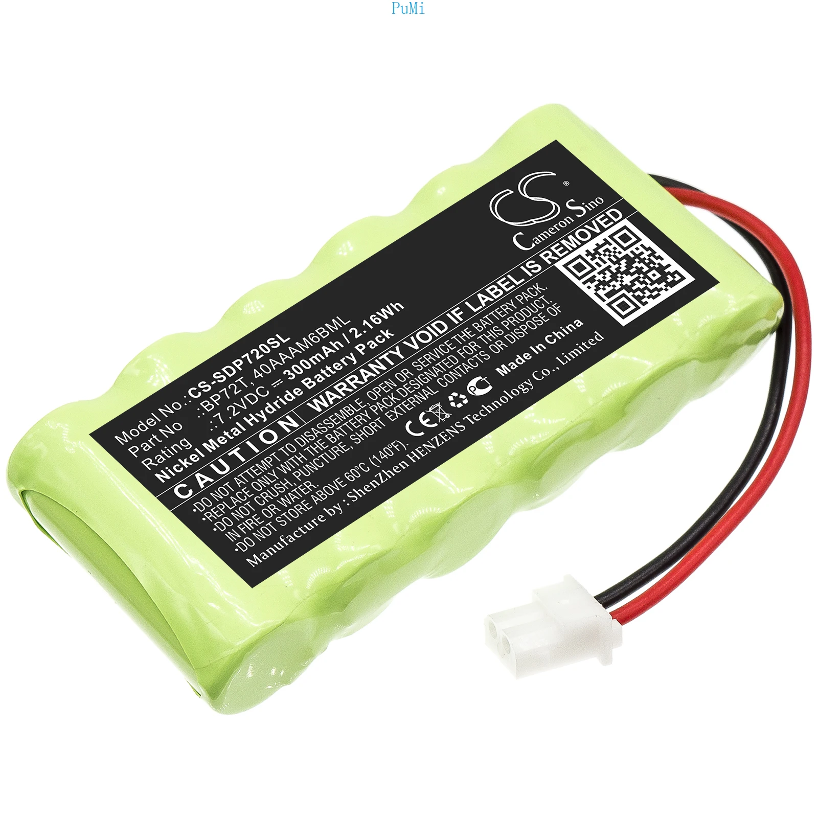Batteria per collare per cani Cameron Sino 300mAh 40AAAM6BML BP72T GPRHC043M018 per trasmettitore lanciatore di uccelli Dogtra Deluxe 7.20V