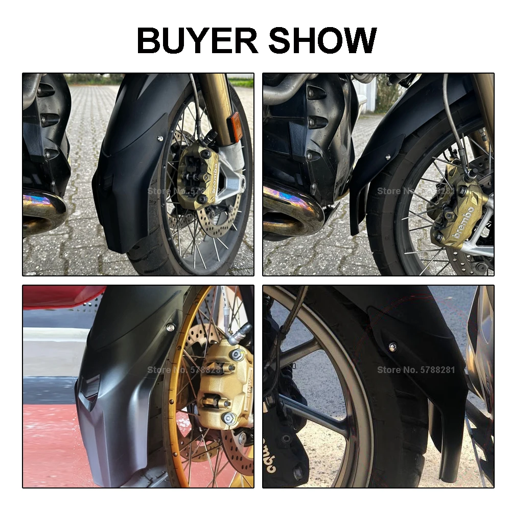 Motorcycle Front Fender Extender Splash Guard Tire Hugger Mudguard Extension For R1250 R1200GS R1250GS ADV LC R1200GSA 2014-2023