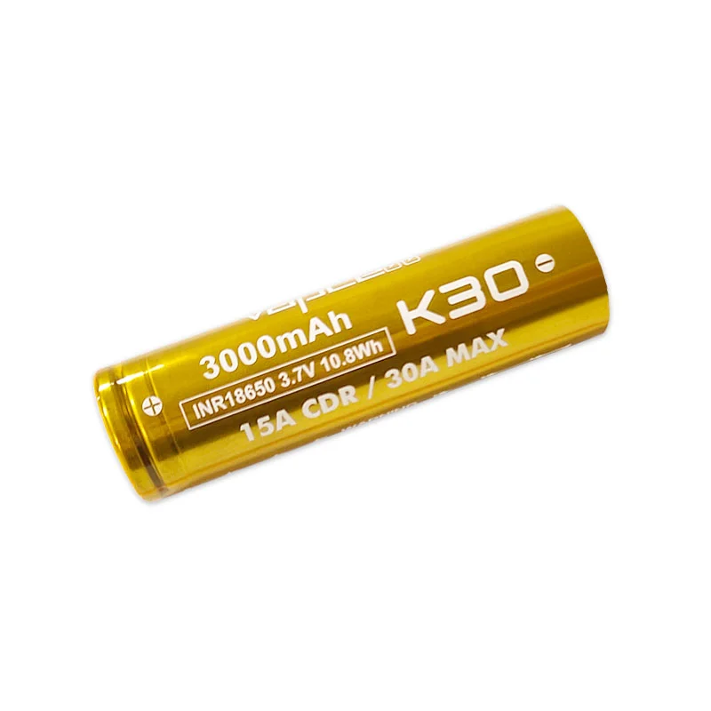 Original Vapcell K30 INR 18650 3000mah 15A/30A Batteries Rechargeable Lithium Ion Battery for battery pack Similar As 30Q