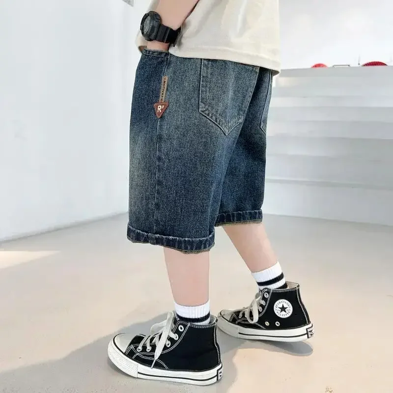 

Boys' Casual Mid-Length Denim Shorts 2026 New Summer Style Children's Jeans Comfortable Lightweight Summer Pant for Kids