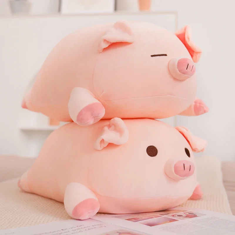 

40/50cm Squish Pig Stuffed Doll Lying Plush Piggy Toy Animal Soft Plushie Pillow Cushion Kids Baby Comforting Gift