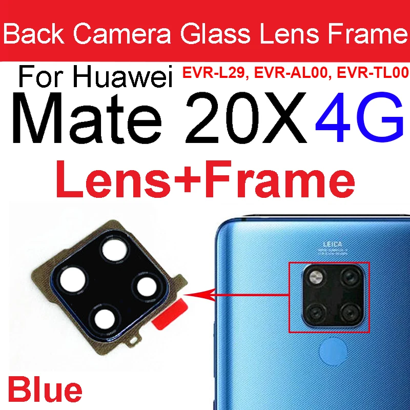 Rear Glass Lens For Huawei Mate 20 30 40 Pro 20X 30Lite Back Camera Cover with Glass Lens Mate 20pro 30pro 40pro Repair Parts