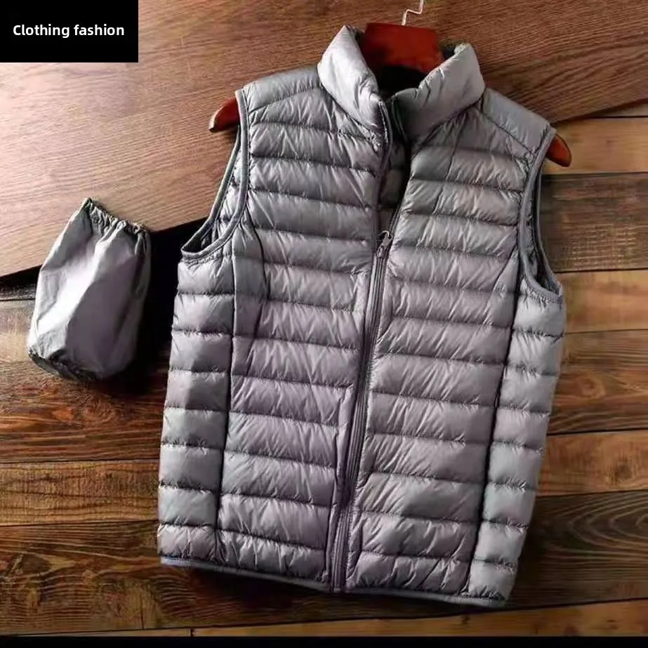 New Lightweight down Cotton Vest Men's ort Loose Faion Casual Autumn Winter New Sle inside outside Wear  Knot