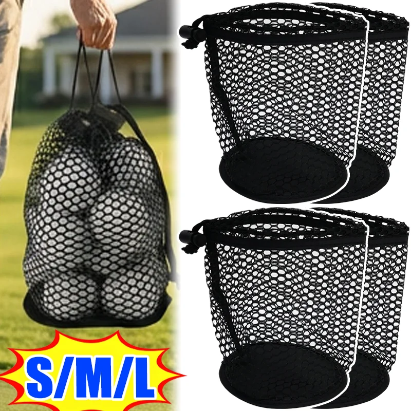 

Дышащая сетчатая спортивная сумка для мячей, органайзер на шнурке, портативный для тенниса, гольфа, пиклбола, мячей, прочная сумка для хранения из полиэстера