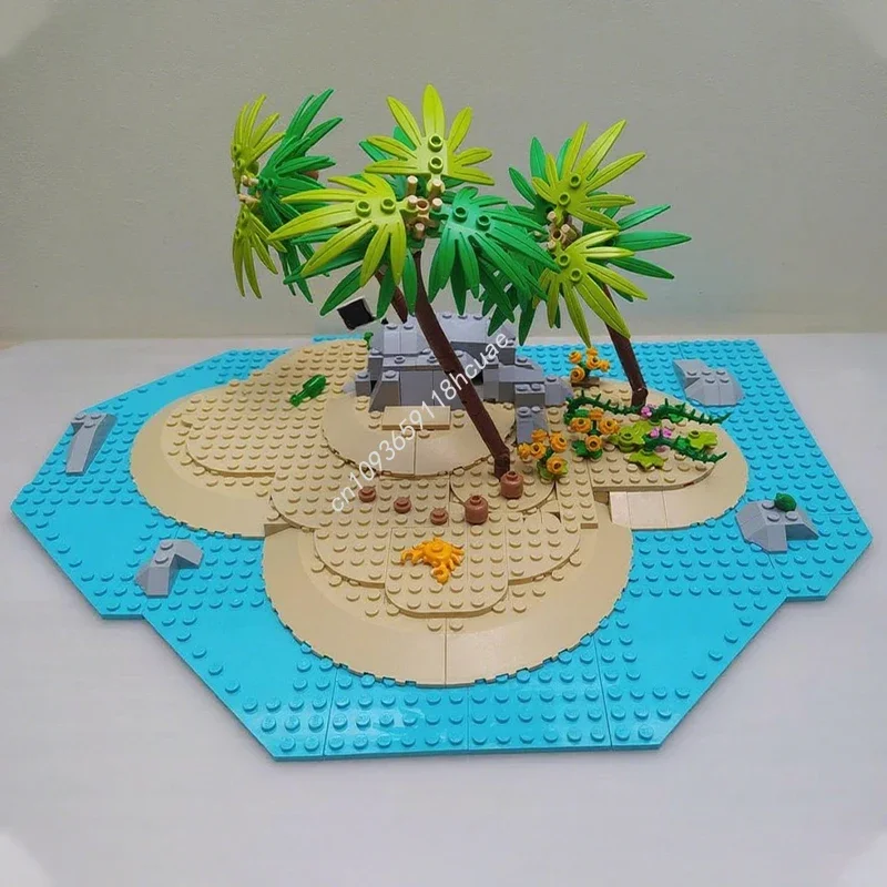 ตัวต่อ MOC เกาะร้าง 307 ชิ้น ของขวัญคริสต์มาส โครงการเสริมสร้างความคิดเชิงวิทยาศาสตร์ ของตกแต่ง DIY เหมาะสำหรับตกแต่งบ้าน