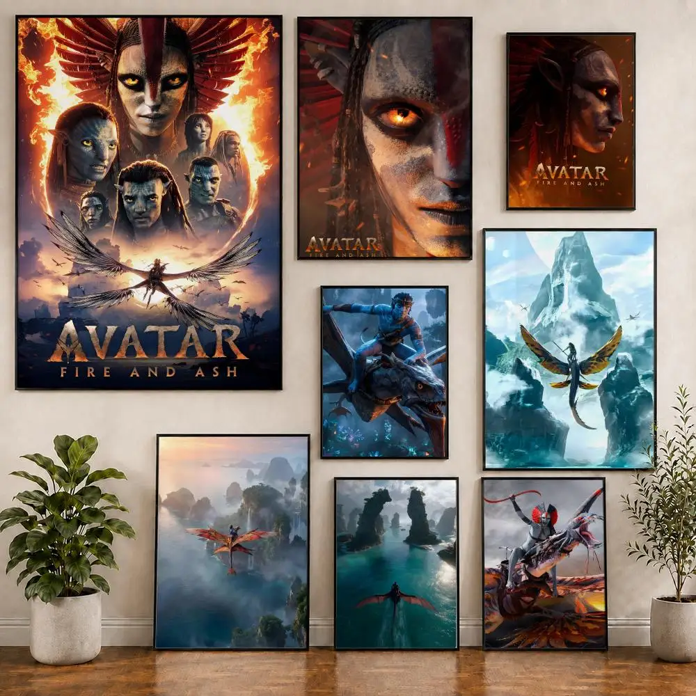 Film A-Avatar Pandora Feuer und Asche Poster PVC HD Selbstklebend Modernes Poster Heim Büro Wohnzimmer Esszimmer Wanddekoration