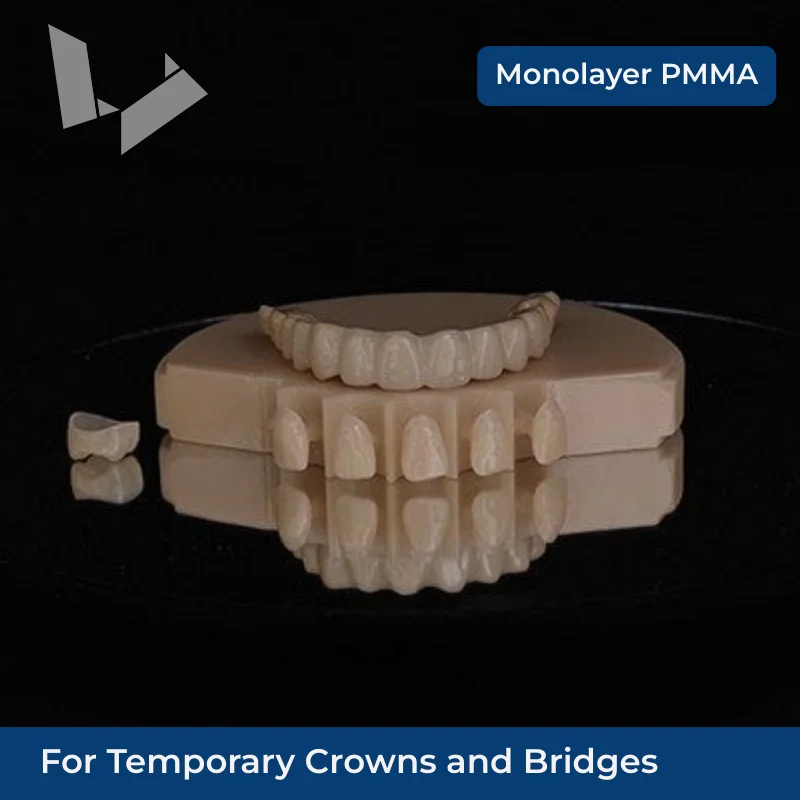 

98mm Cad Cam Dental Milling PMMA Blank Monolayer Highly Cross-linked Polymethylmethacrylate Pucks