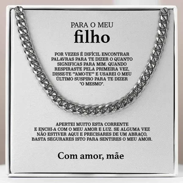 Para o Meu Filho To My Son Gift From Mom New Stainless Steel Cuban Chain Men Chain Necklace Birthday Gifts 2023 Fashion Jewelry