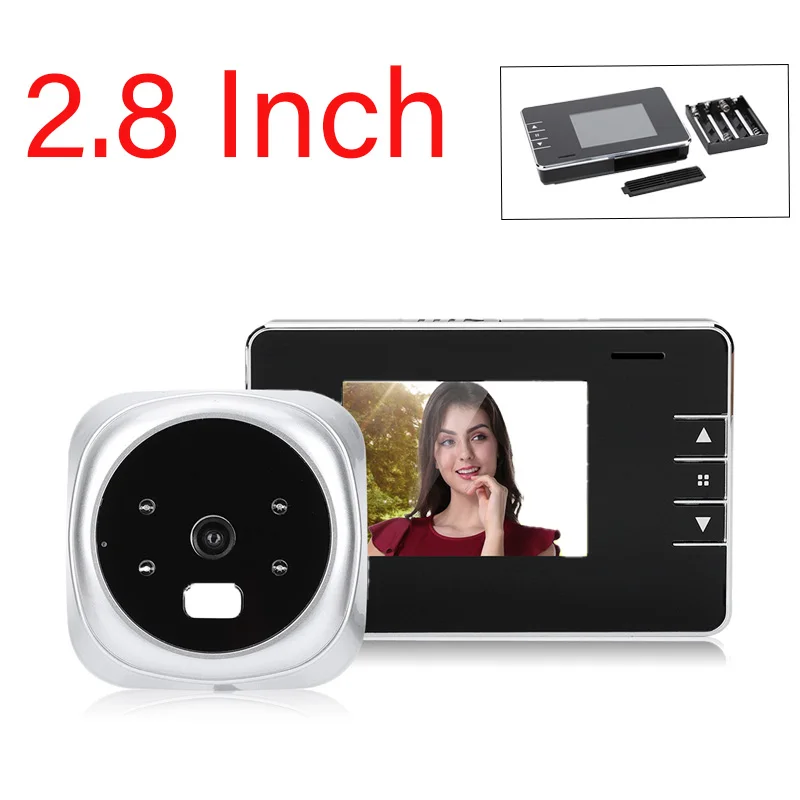 2.8 Inch LCD Digital Peeping Doorbell Outdoor Door Eye Camera Home Security Night Vision Viewer Video Electronic Doorbell