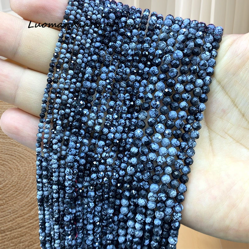 

Натуральный камень 2, 3, 4 мм, граненые круглые снежинки, яшма, бусины-разделители для изготовления ювелирных изделий, серьги «сделай сам», браслет, подвески, аксессуары