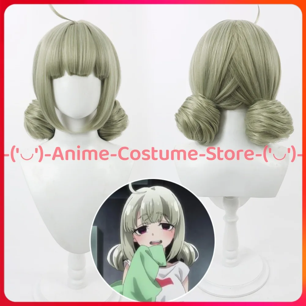 I Wanna Be a Twist Magical Girl Arisaka Kiwi Cosplay Wig Twin Buns Anime Game Character Halloween Carnival Party Costume Wigs