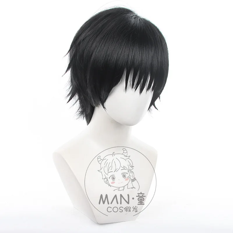 Jujutsu kaisen toji fushiguro peruca cosplay preto cabelo curto espetado fácil estilo presente de halloween