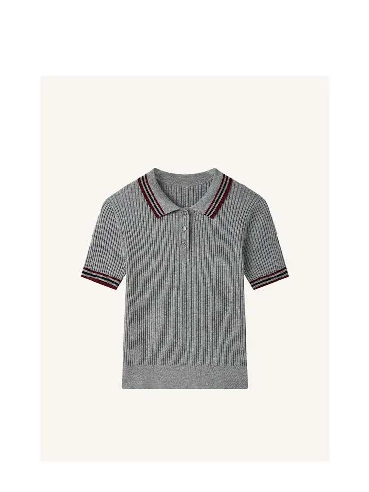 

Женский вязаный комплект: шорты с высокой талией и футболка с коротким рукавом, повседневный весенний модный образ в стиле колор-блок