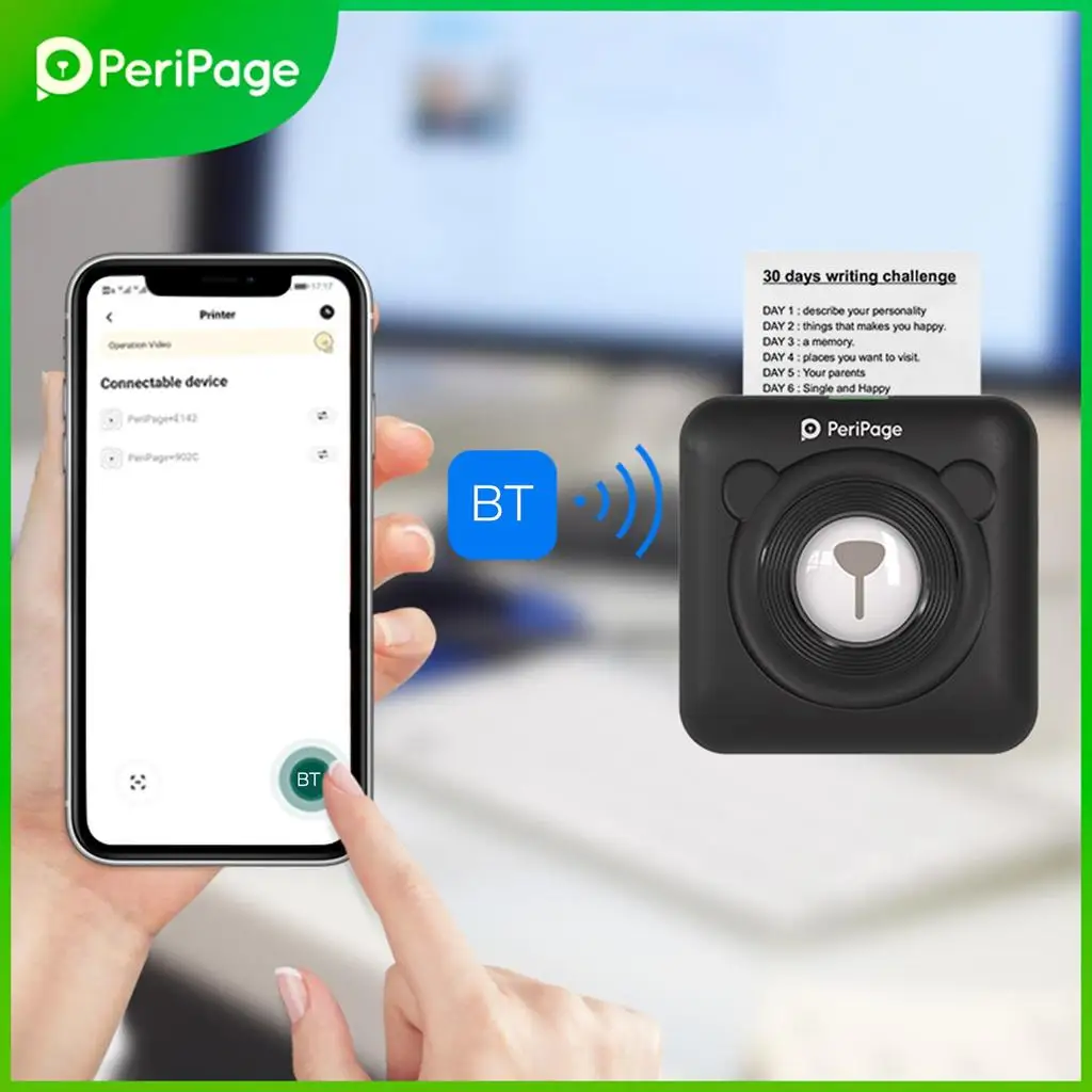 Imagem -05 - Peripage-mini Impressora Fotográfica sem Tinta para Celular sem Fio Portátil Foto Andróide Ios Janelas 203dpi a6