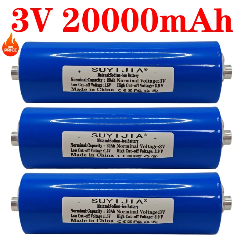 

46145 3V 20000mAh Sodium Ion Battery Continuous Discharge At 10C 3000 Cycles Used for Power Tools Trams Energy Storage Systems