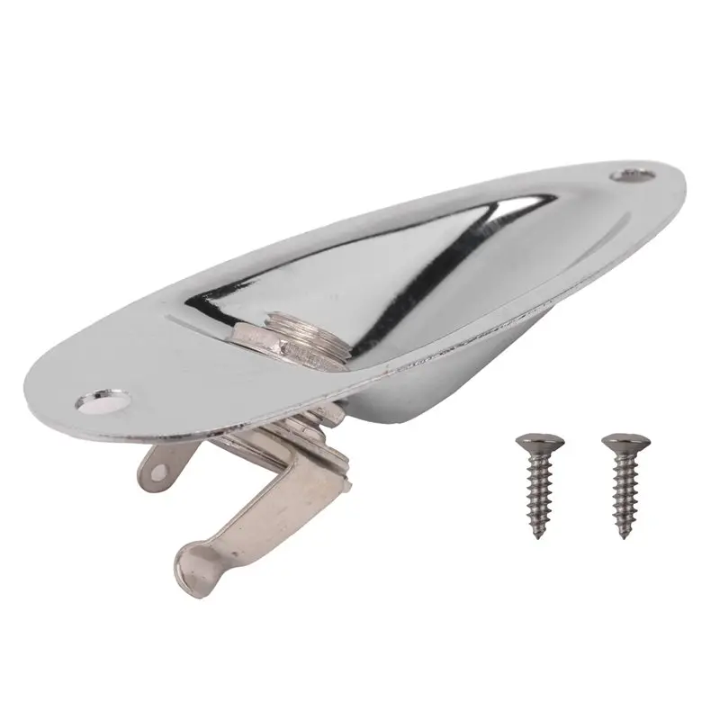A33R-1Pcs Boat Output Input Jack Plate Sockets For Fender Guitar Replacement Parts