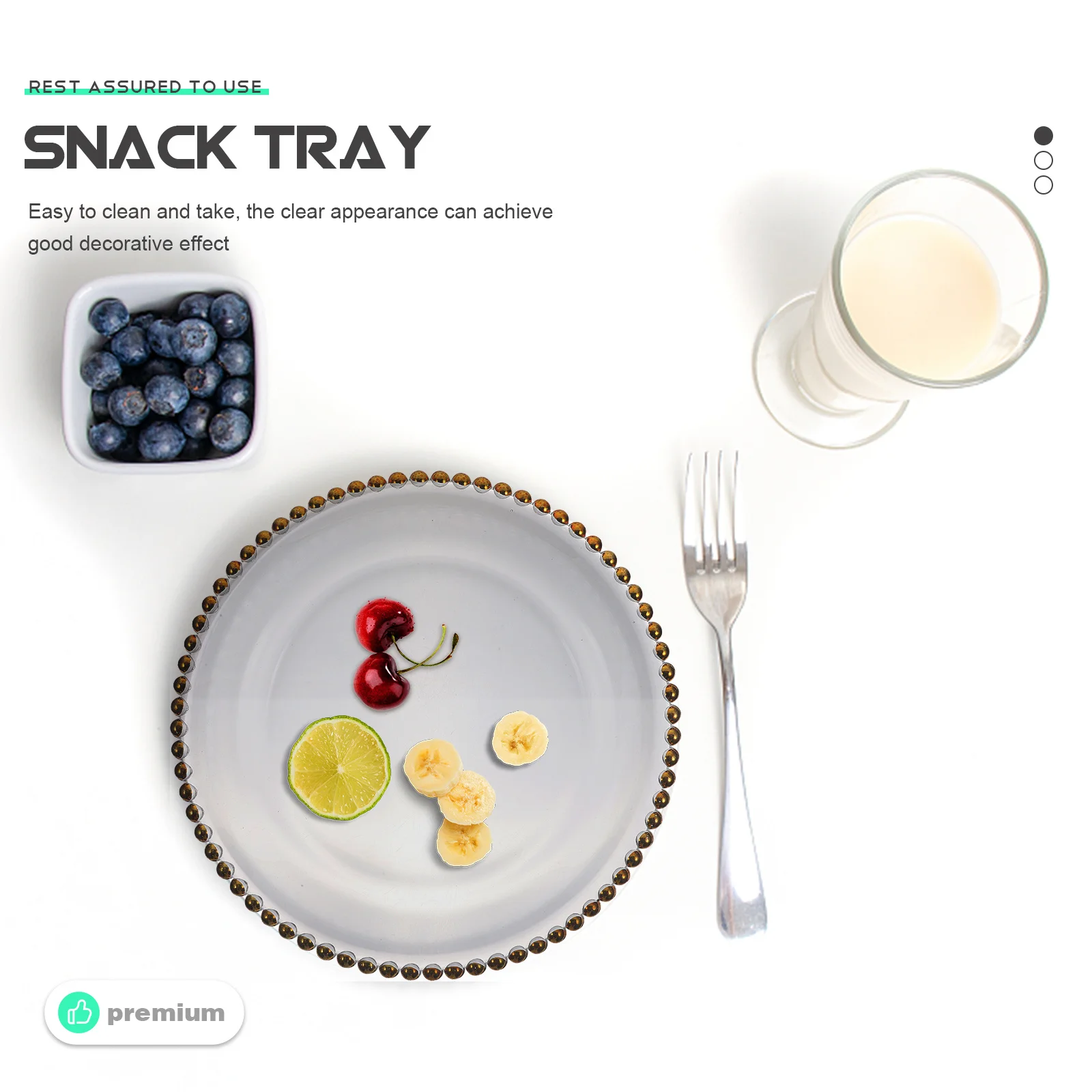 رائعة صينية من الزجاج الشفاف وجبة خفيفة طبق مجوهرات صينية العرض للفواكه المجففة والصواني الزجاجية المنزلية لوحات المقبلات