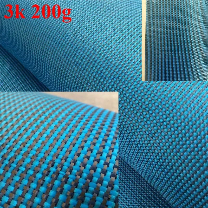

3K 200gsm polypropylene and carbon fiber mixed woven fabric forming cloth ripstop high elasticity for making luggage racket