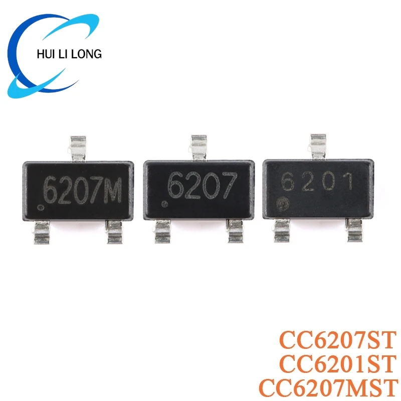 20 piezas CC6207ST CC6201ST CC6207MST SOT-23 SOT23 Chip IC de Sensor de interruptor de efecto Hall de baja potencia de polo
