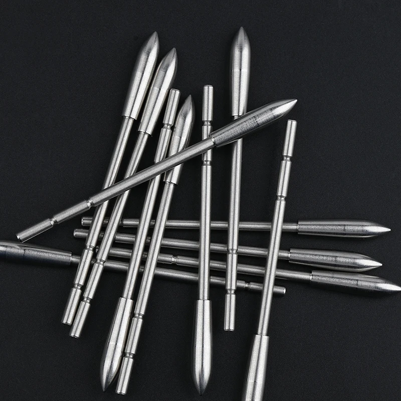 12PCS 80/100/120gr Arrowheads Arrow Point for ID 3.2 mm Arrow Shaft OD 4.6/4.8/5.0mm Broad Head Target Archery Hunting