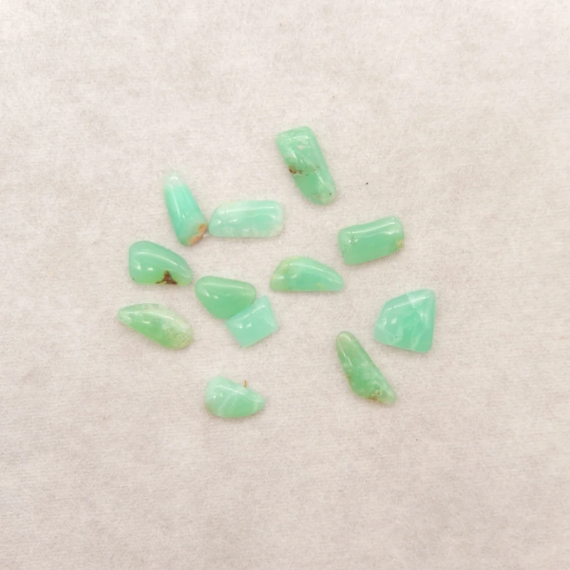 

Набор полированных хризопразных камней — 12 шт. Натуральный мятно-зеленый драгоценный камень для изготовления кустарных ювелирных изделий и исцеления кристаллов
