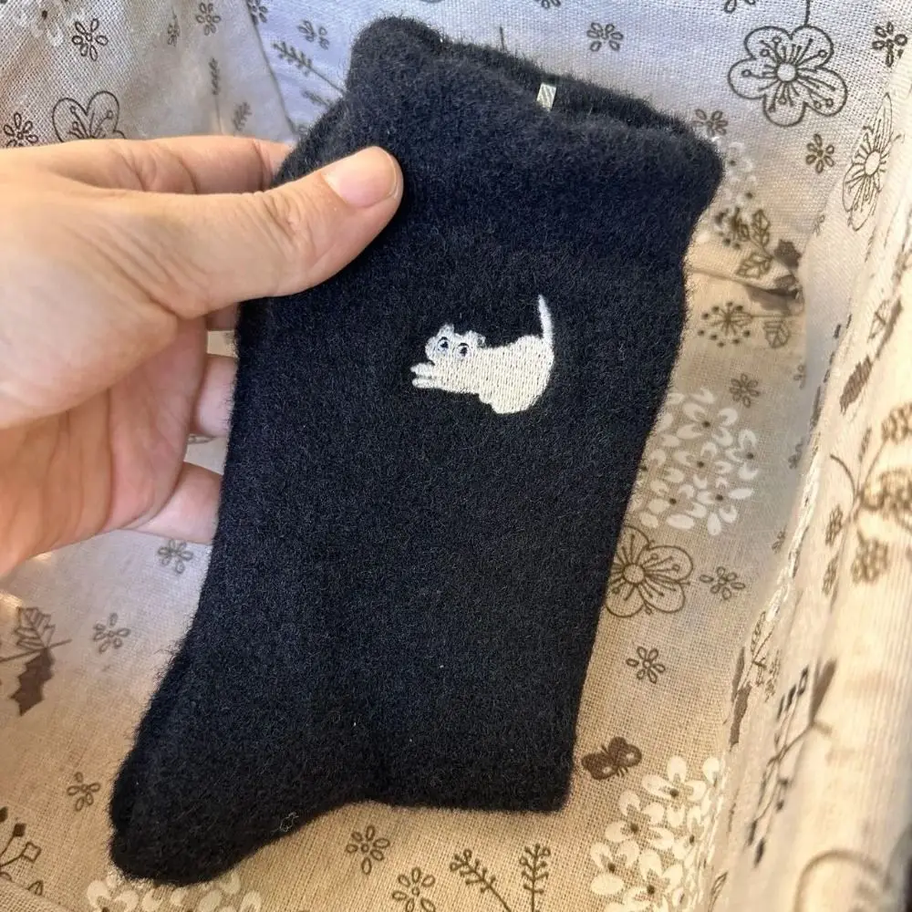 Thicken Cute Cat Mink Fleece Socks Warm Winter Cashmere Socks Super Soft Velvet Coral Socks Women