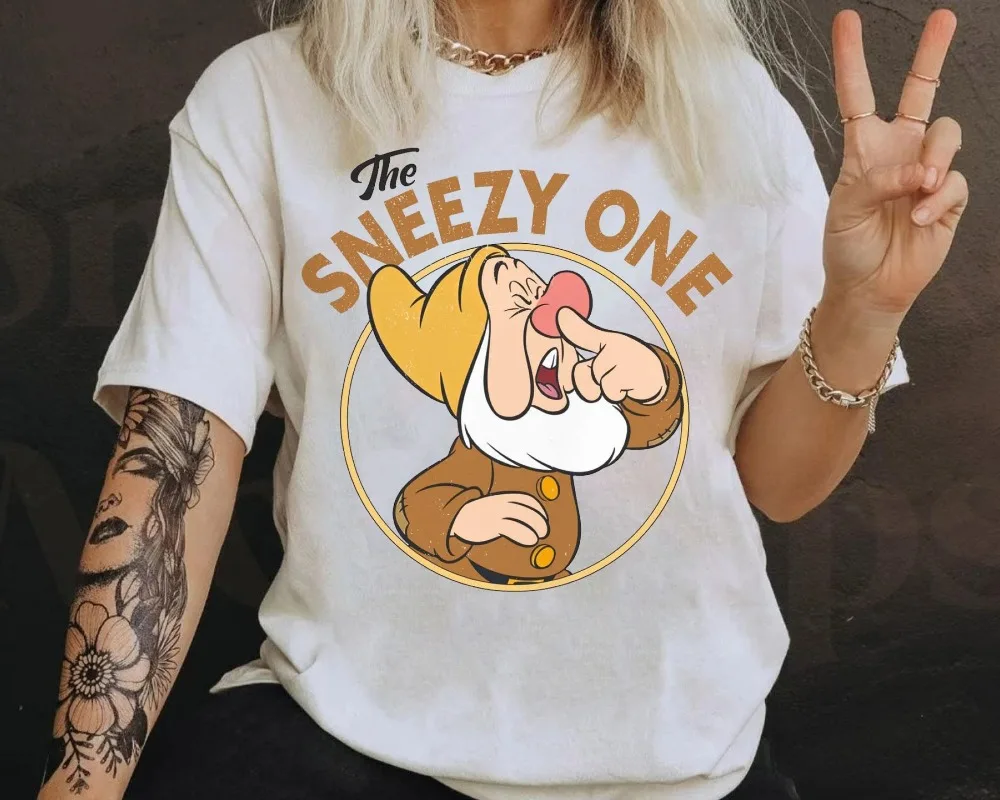 

Retro 90S The Sneezy One Shirt Snow White and Seven Dwarfs T-shirt Sneezy Dwarf Tee Disneyland Trip Outfits Disney Birthday