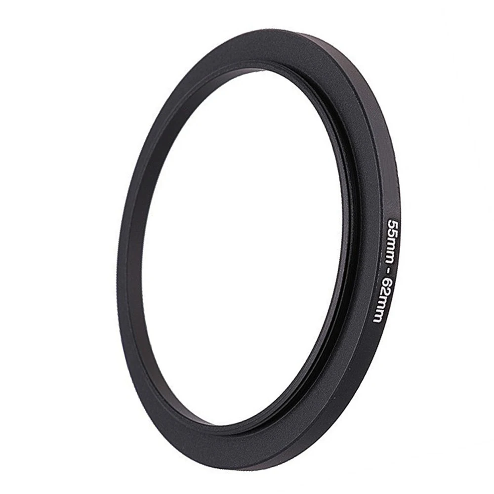 Aluminum Black Step Up Filter Ring 55mm-62mm 55-62 mm 55 to 62 Filter Adapter Lens Adapter for Canon Nikon Sony DSLR Camera Lens