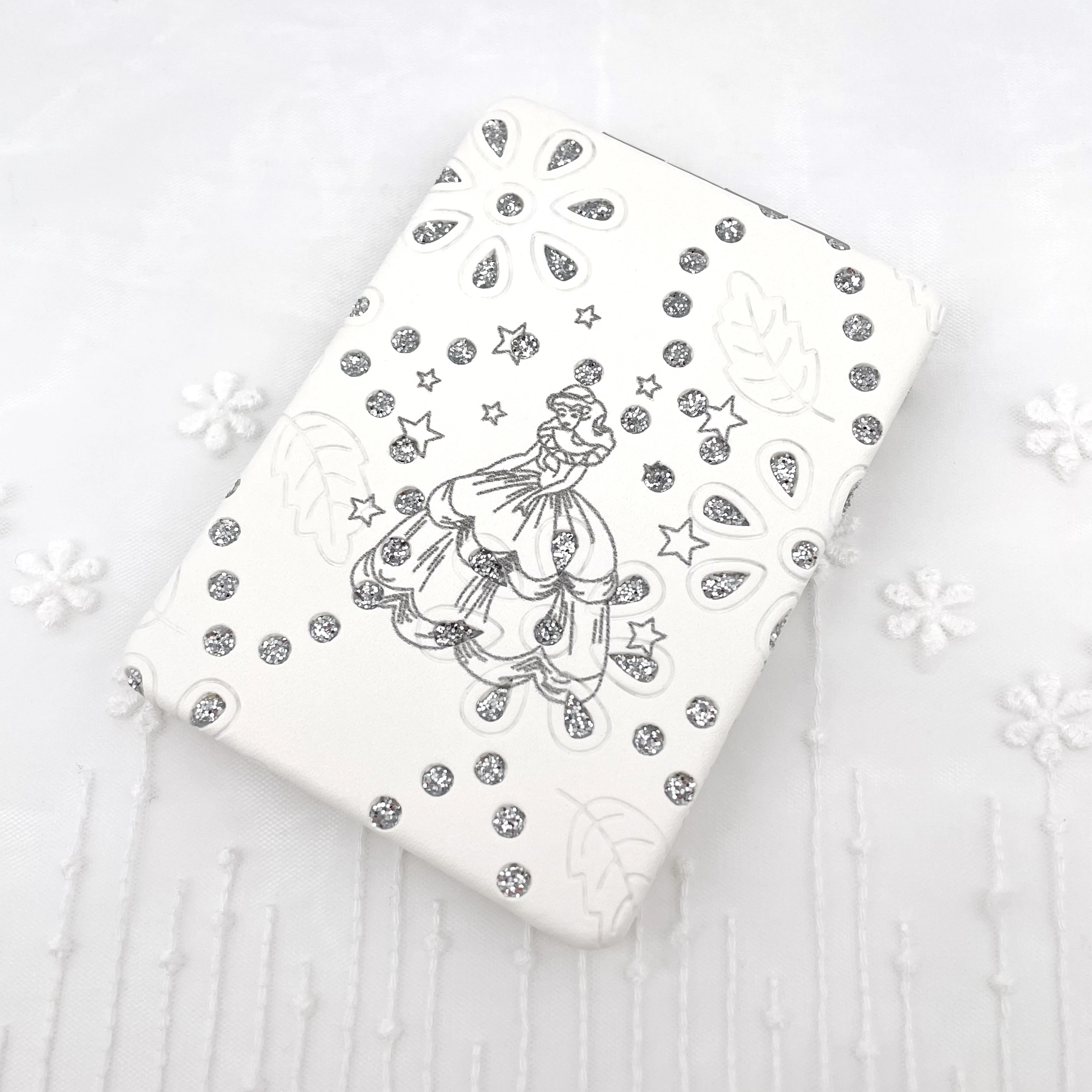 合成皮革化粧鏡,正方形,コンパクト,最初の聖体拝領,白,甘い,15