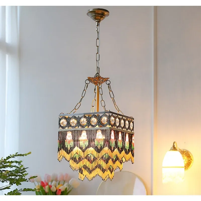 

MZISOSOD for Dining Room Bedroom Chandelier All Copper French High End Design Rose Light Modern Luxury Ceiling Fixture