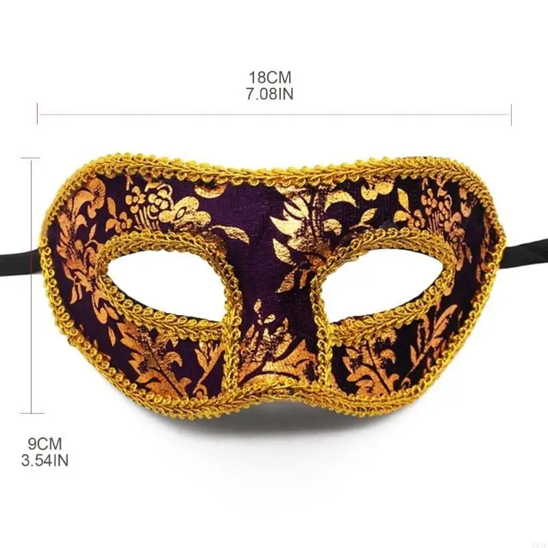 B95F Mặt nạ hóa trang Retro-Venetian Mặt nạ hóa trang nhẹ Mặt nạ cosplay dành cho nam