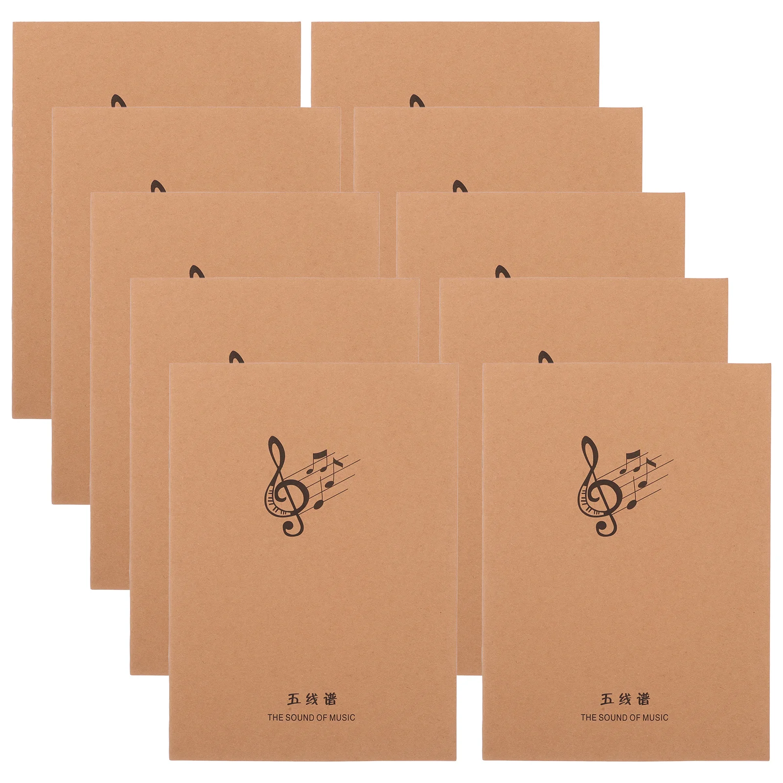 

10 pcs Five Book Portable Music Manuscript Notebook For Guitar Piano Composition Practice Diy Sheet Music Writing