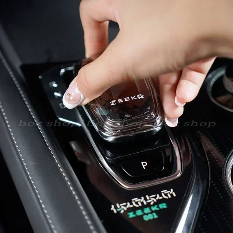 For ZEEKR 001 Crystal Car Central Control Gear Shift Knob Crystal Gear Interior Blackening Gear Refitting Car Refit  Accessories