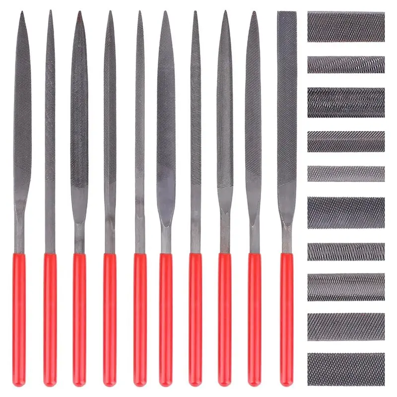 ABVG-Jewelers File Set 10-Piece Miniature Metal Files For Jewelry Making, Ring Repair & Detailing