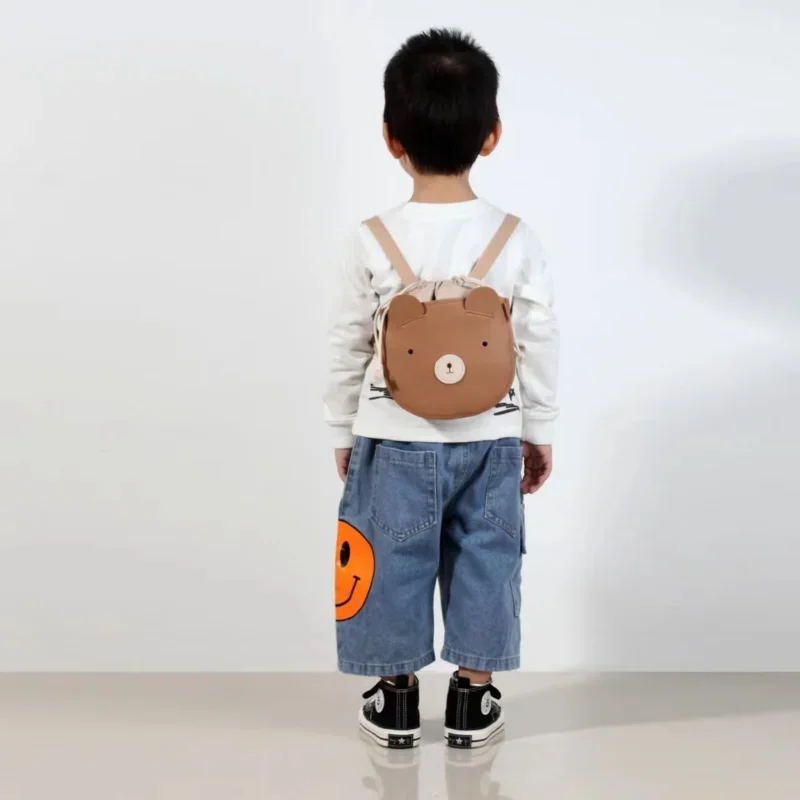 Sac à Dos d'École en Cuir PU pour Enfant Fille et Garçon, Accessoire de Maternelle, Nouvelle Collection