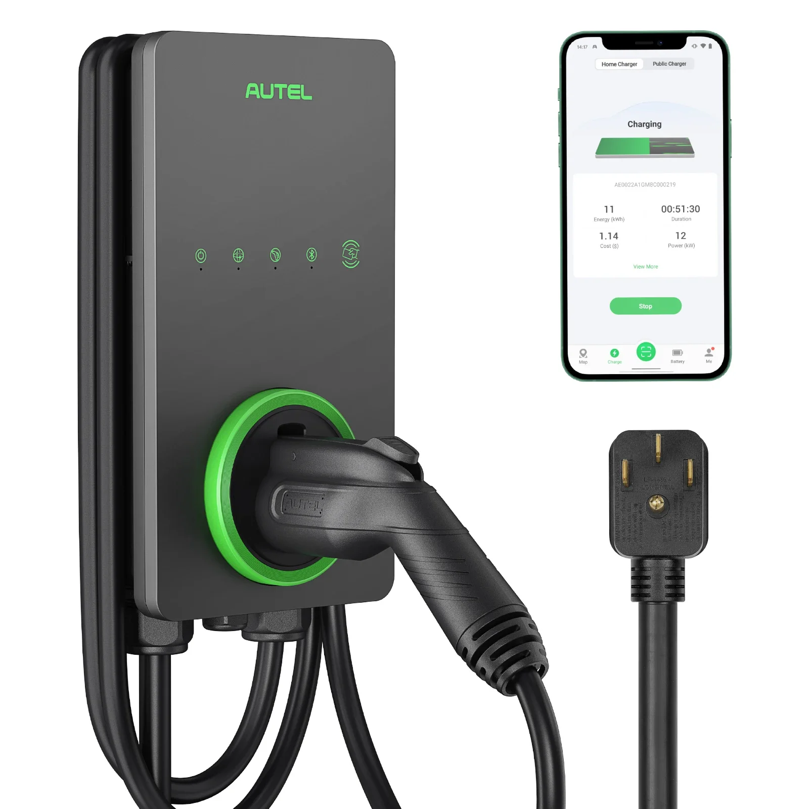 AUTEL Maxicharger AC lite 40A 10KW Electric Car Charging Station best quality ev charger enclosure