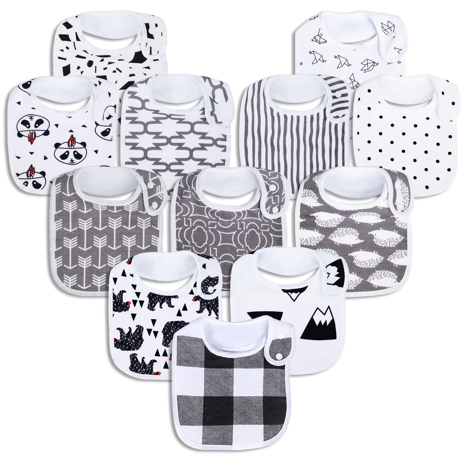 

Baby Bandana Drool Bibs Soft and Absorbent 100% Organic Cotton Bandana Bibs Set for Boys Girls Newborn Unisex