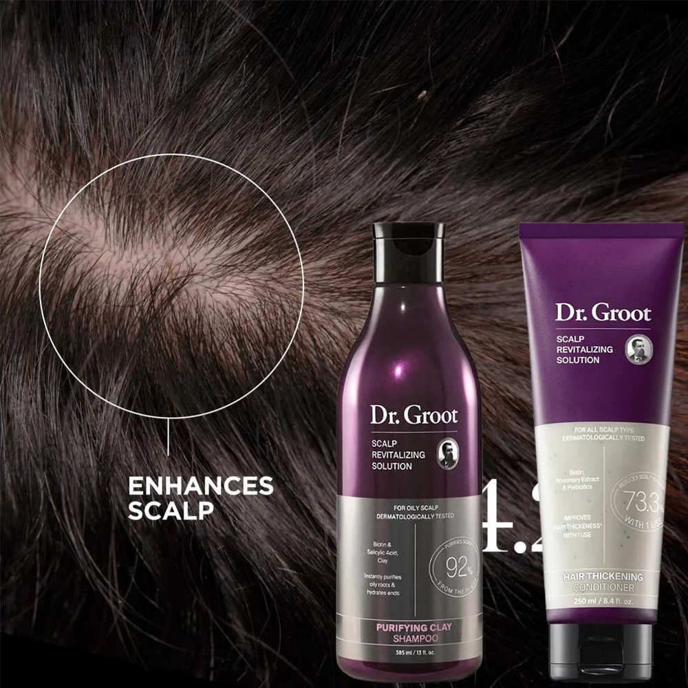 Anti-hair Loss Purifying Clay Shampoo Strengthening Hair Deep Cleaning Nourishing 250ml Hair Thickening Conditioner Hair Care