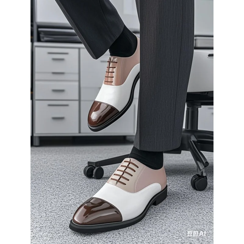 

2025 Autumn New Cross border Leather Shoes for Men's Casual One Step Stepping British Business Formal Large Size Set Leather Sho