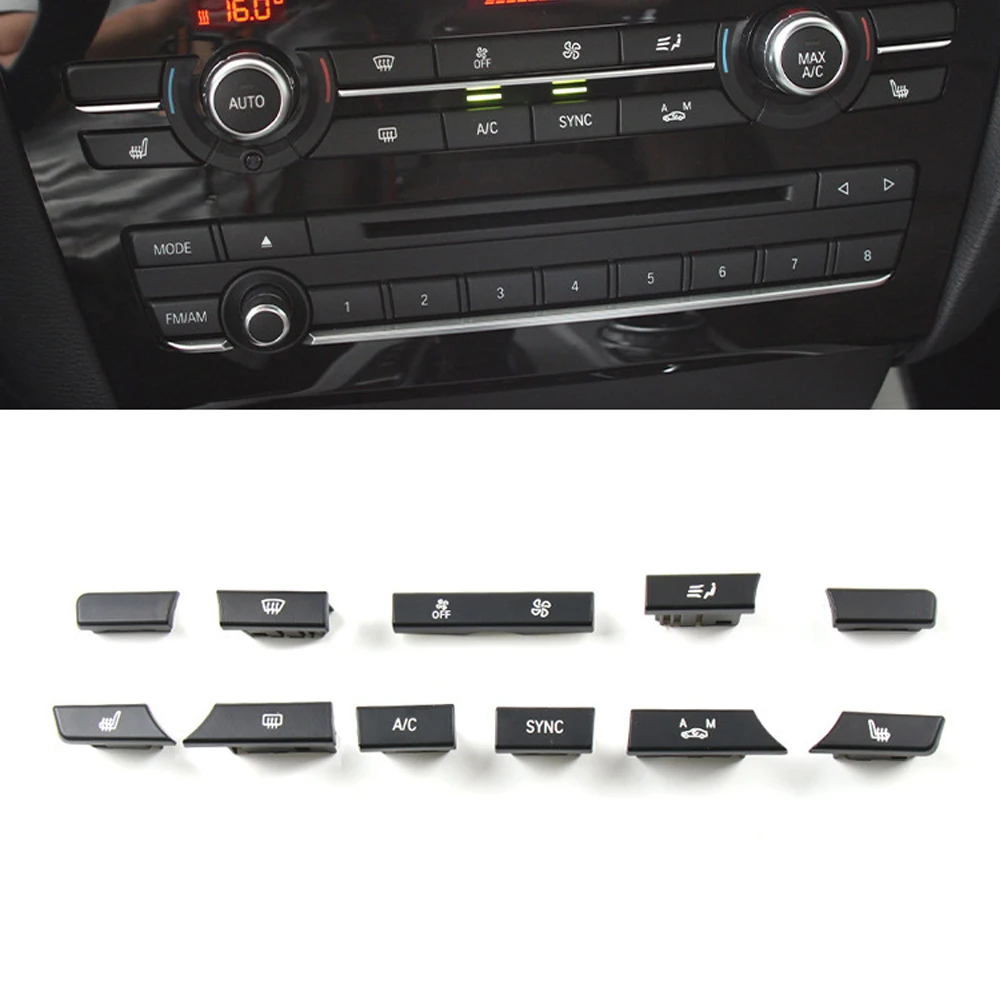 For BMW A/C Button Replacement Set 11pcs Part Number 64116825513 for X3 For X4 2011 2012 2013 2014 2015 2016 2017