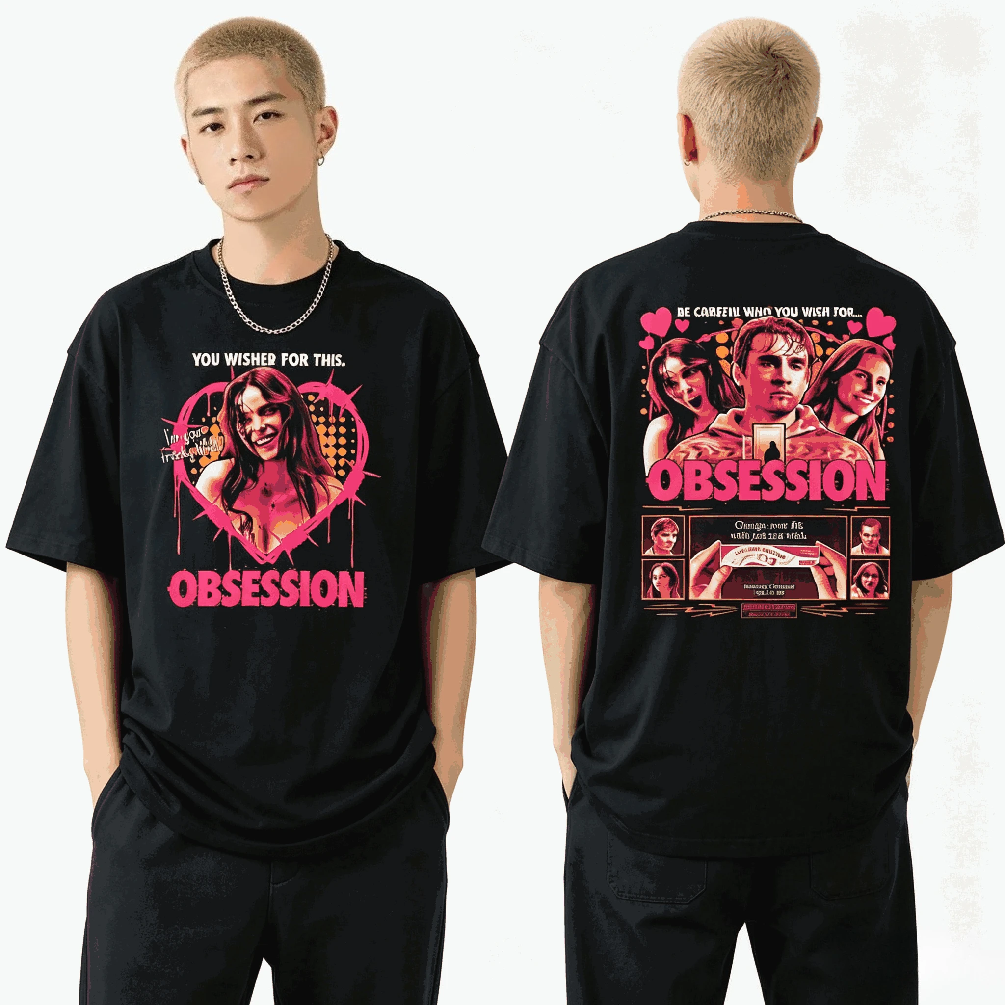 Hot Sale One Wish Willow Obsession Horror Pink Punk 2026 Movie T Shirt Unisex Casual Loose Short Sleeve Crew Neck Summer T-shirt