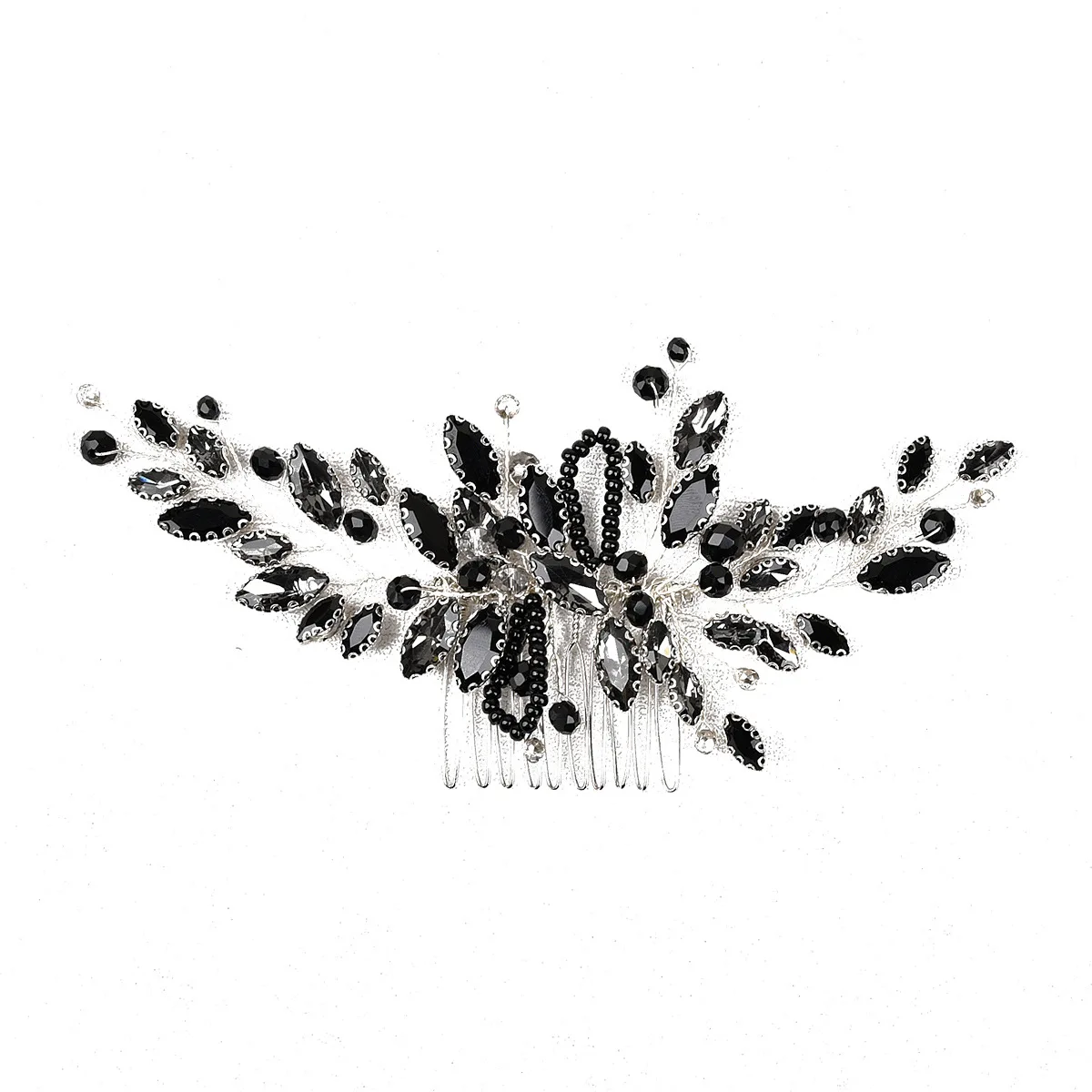 Luxury Bridal Leaf Hair Combs Rhinestone Hair Accessories for Women New Flower Crystal Princess Traia Headpiece Wedding Jewelry