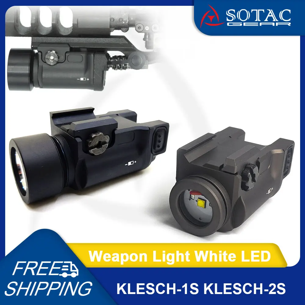 

Hunting KLESCH-1S KLESCH-2S Flashlight Scout Light Strobe Fit 20mm Rail Tactical KLESCH 1S 2S Weaponlight SOTAC GEAR