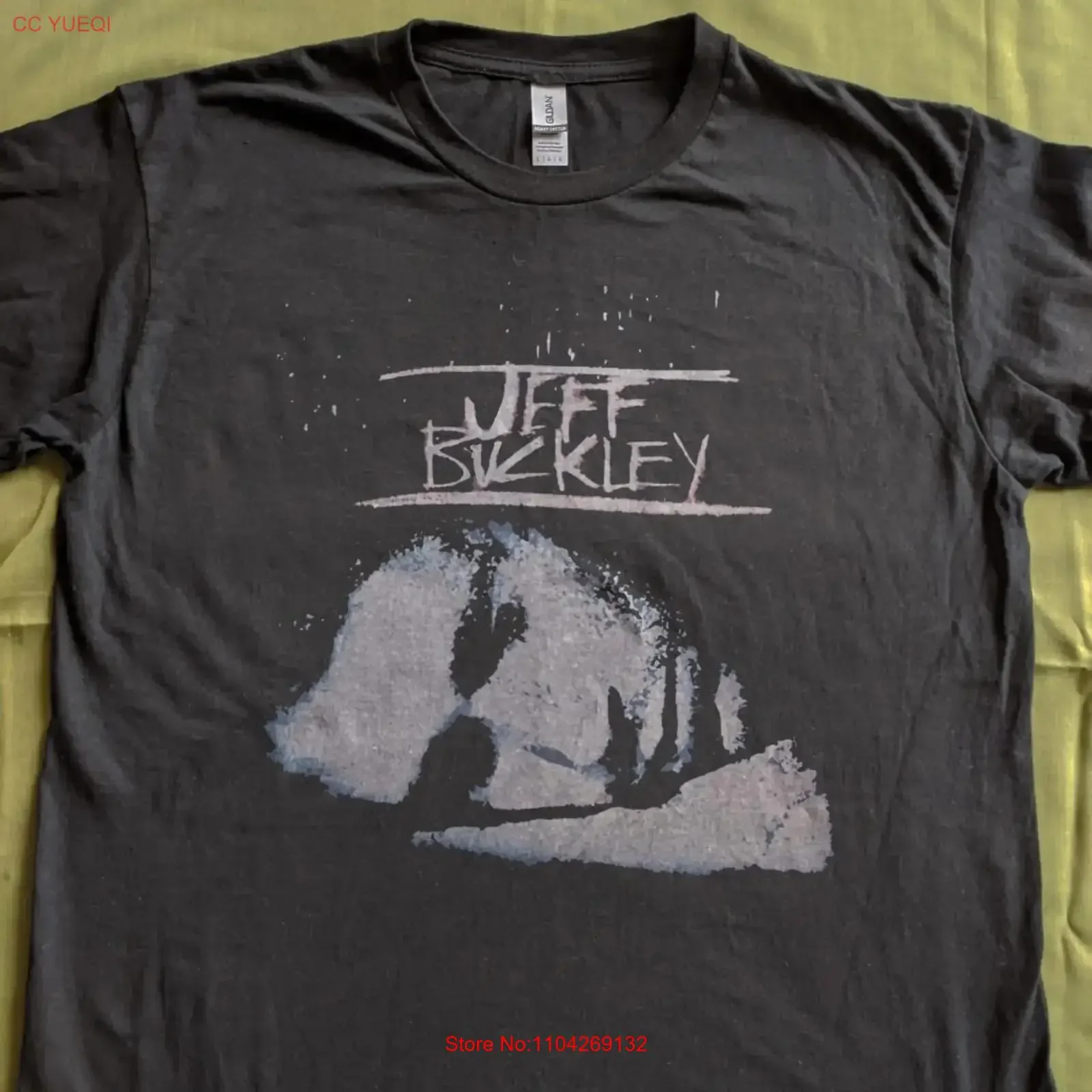 jeff buckley T shirt black color reprint unisex AN47707 vintage Washed Top For Everyday Wear Comfortable streetwear graphic